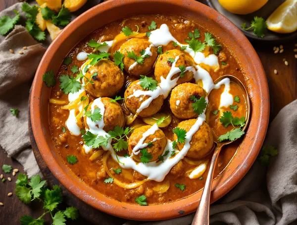 Lamb Kofta Curry cu Iogurt și Coriandru