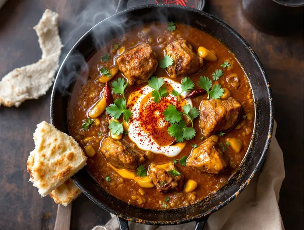 Lamb Rogan Josh cu Iogurt și Cardamom