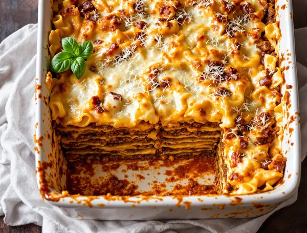 Lasagne bolognese cu ragù și bechamel