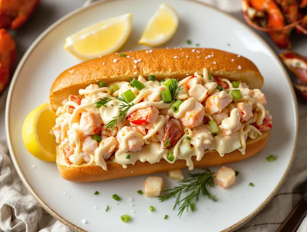 Lobster roll cu raci și maioneză