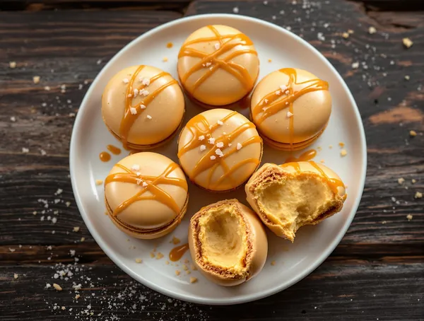 Macarons cu caramel sărat și unt