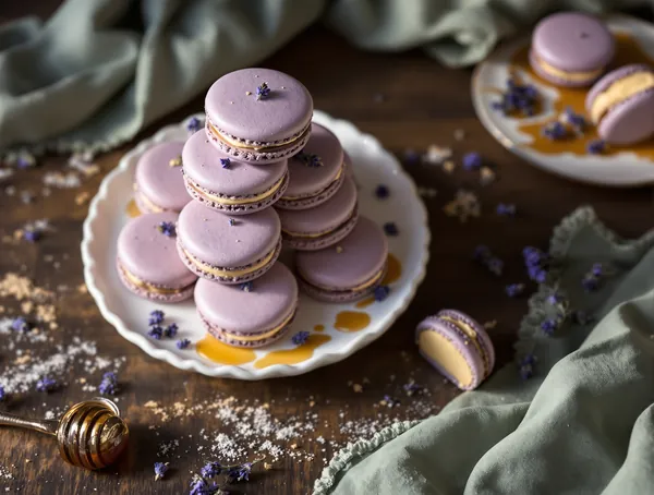 Macarons cu lavandă și miere
