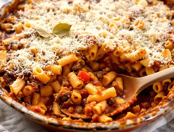 Makaronia me kima cu carne tocată și scorțișoară