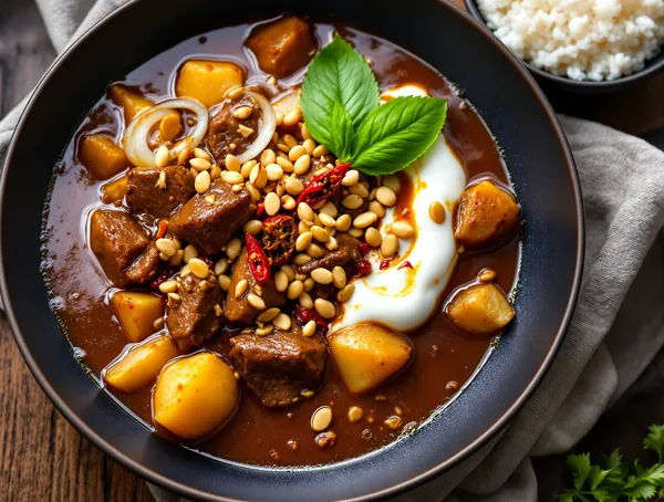 Massaman curry cu vită și cartofi