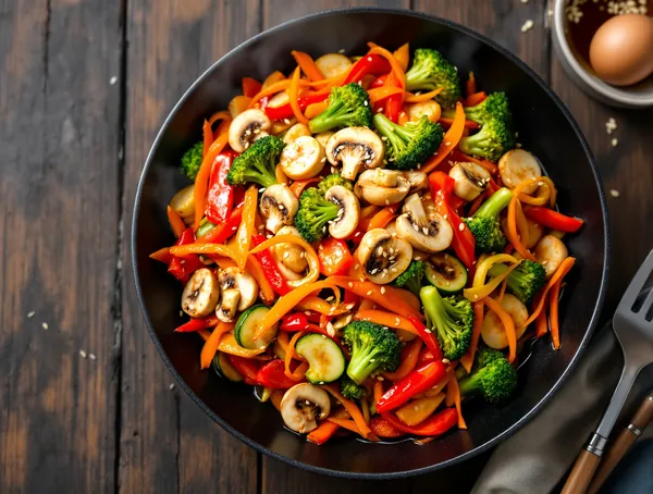 Mix de legume la wok cu ghimbir și soia