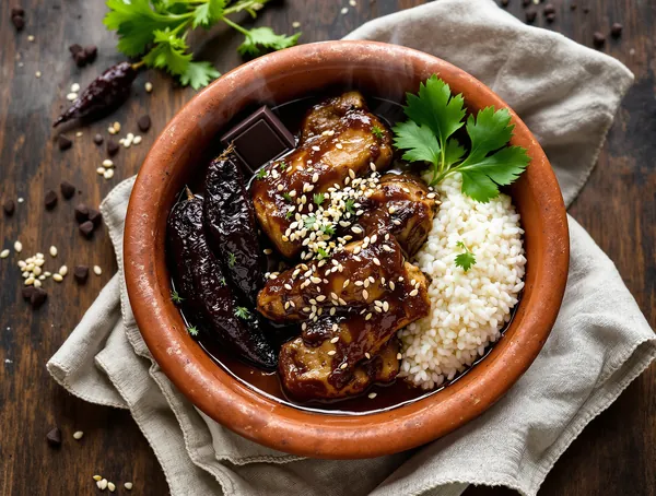 Mole Poblano cu Curcan și Ciocolată Neagră