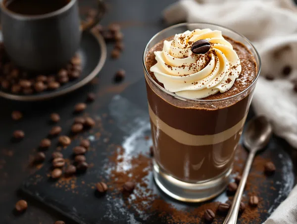 Mousse de cafea cu cremă de unt