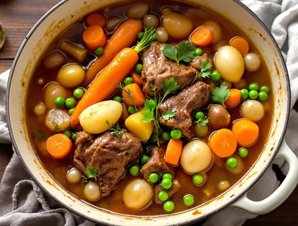 Navarin d'agneau cu miel și legume de primăvară