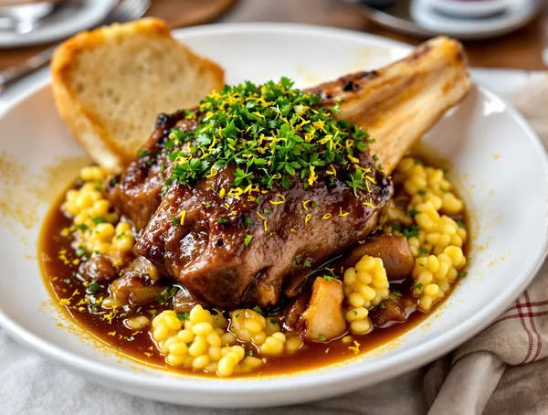 Osso buco alla milanese cu gremolata