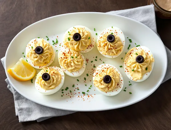 Ouă umplute cu pastă de ton și maioneză