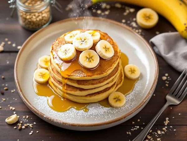 Pancakes vegane cu banane și chia