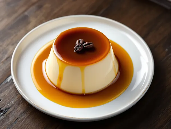 Panna cotta cu cafea și caramel