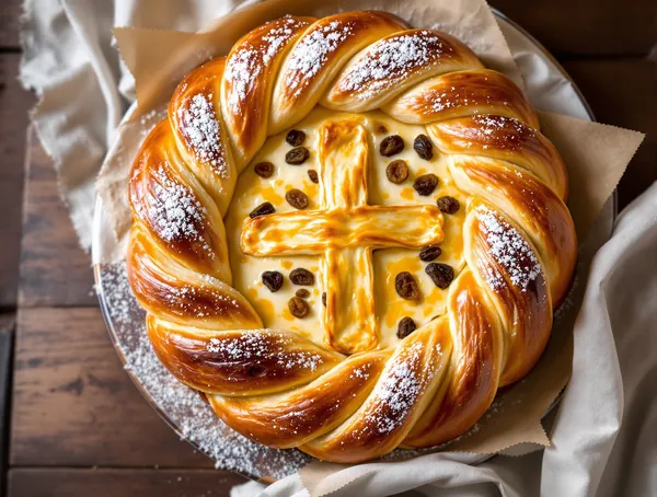 Pască tradițională cu brânză dulce și stafide