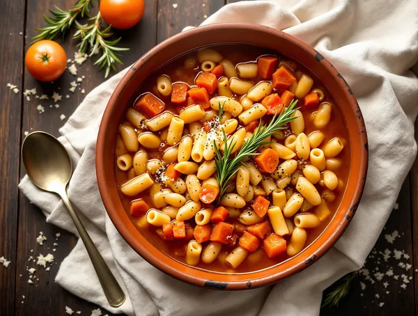 Pasta e fagioli cu fasole și rozmarin