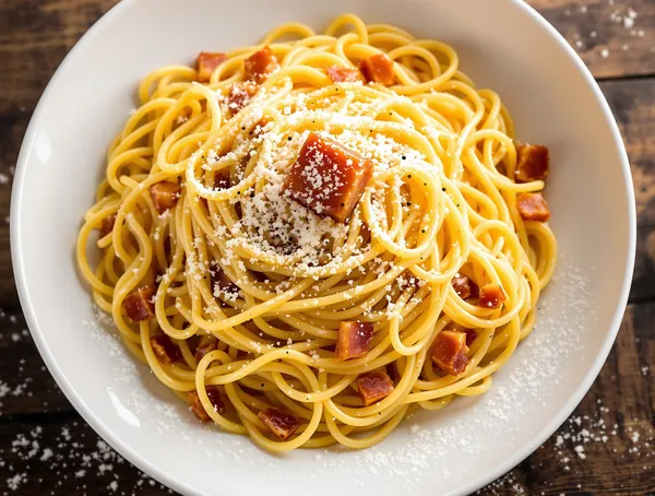 Paste carbonara cu pancetta autentică