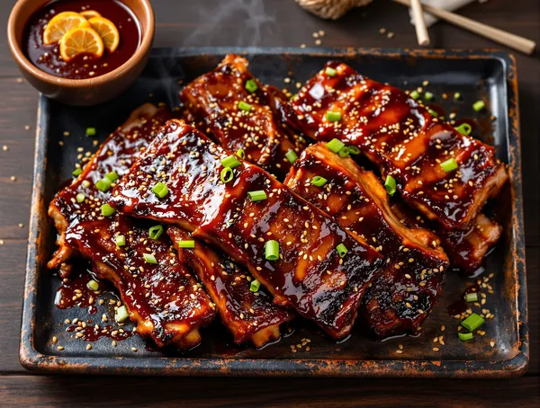 Peking spare ribs cu sos de prune