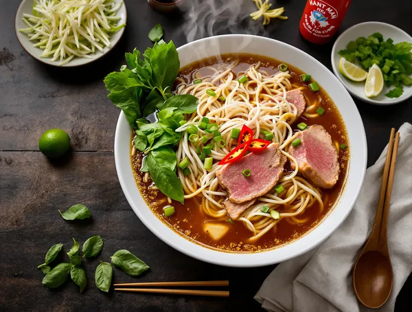 Pho Bo cu Tăiței, Supă de Vită și Ierburi