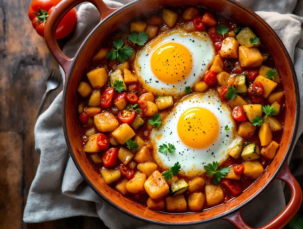 Pisto Manchego cu Legume și Ouă