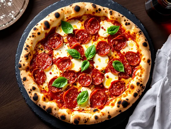 Pizza Diavola cu Salam Piccante și Chili