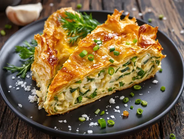 Plăcintă cu brânză de tofu și mărar