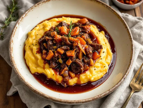 Polenta con ragù di cinghiale