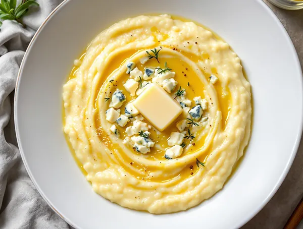 Polenta cremoasă cu gorgonzola