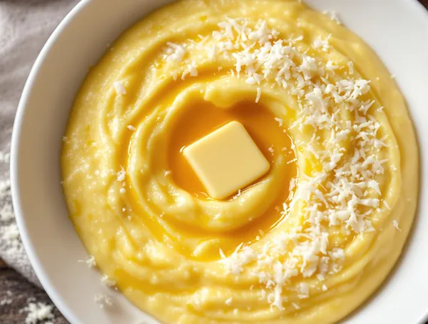 Polenta cu parmezan și unt