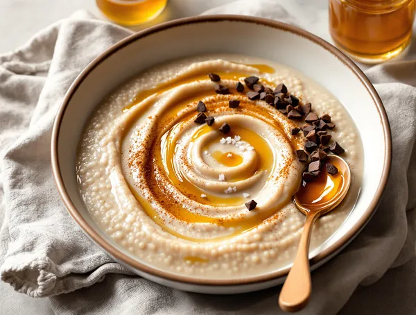 Porridge de hrișcă cu lapte de ovăz și miere
