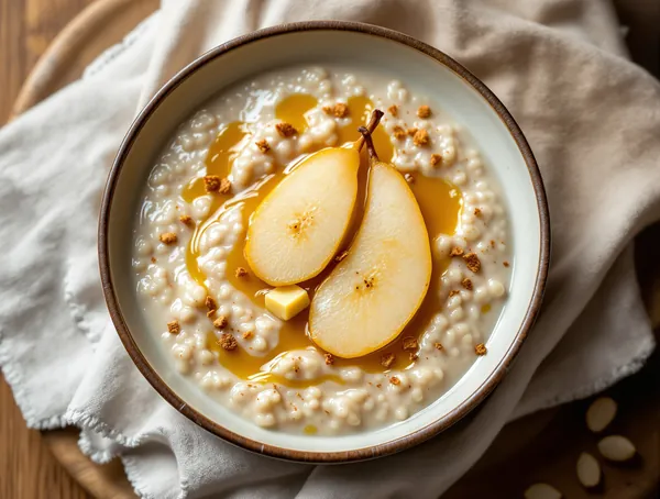 Porridge de ovăz cu pere și cardamom