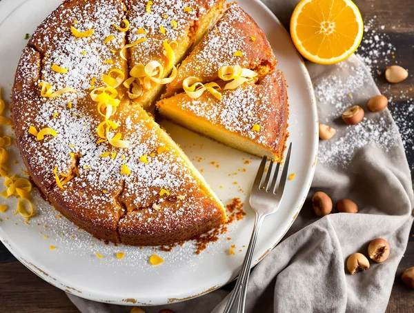 Prăjitură fără gluten cu alune și lămâie