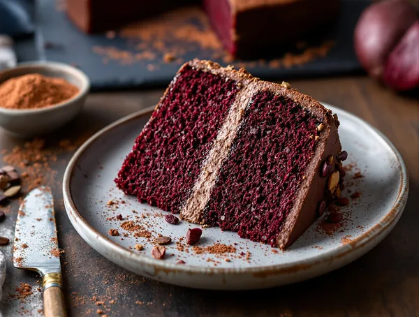 Prăjitură vegană cu sfeclă și cacao