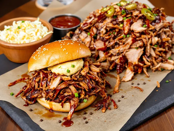 Pulled Pork cu Sos BBQ