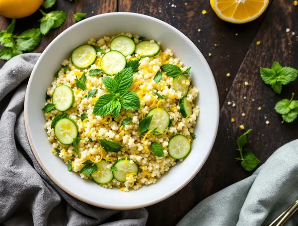 Quinoa cu mentă și castraveți