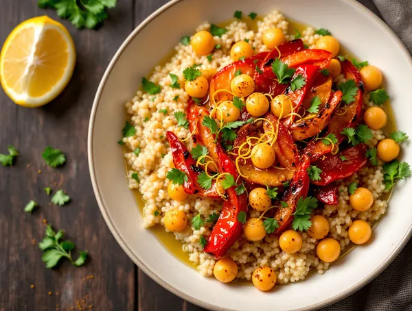Quinoa cu năut și ardei copt