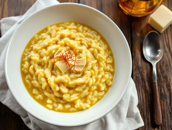 Risotto alla milanese cu șofran și parmezan