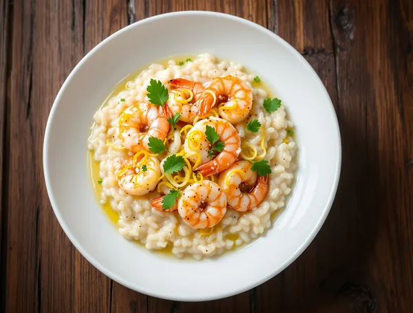 Risotto di mare cu creveți și calmar