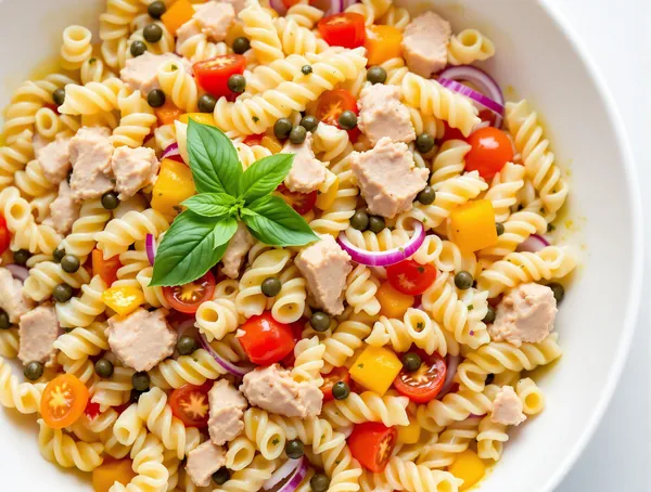Salată de paste cu ton și capere