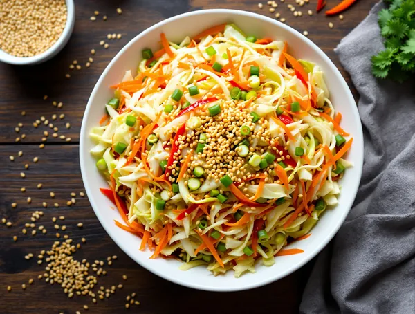 Salată de varză chinezească cu susan și sos de soia