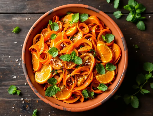 Salată marocană de morcovi cu portocale și scorțișoară