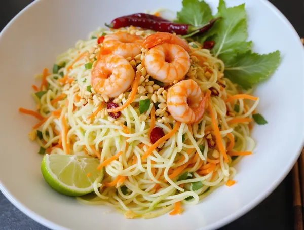 Salată vietnameză de papaya verde cu arahide