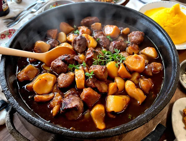 Sărbătoare de Sf. Ion la ceaun cu trei feluri de carne