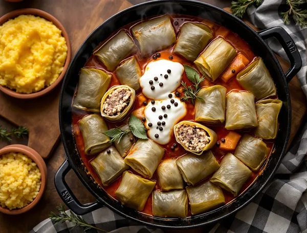 Sarmale la ceaun în varză murată