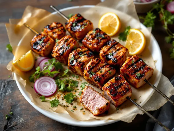 Souvlaki de porc la grătar