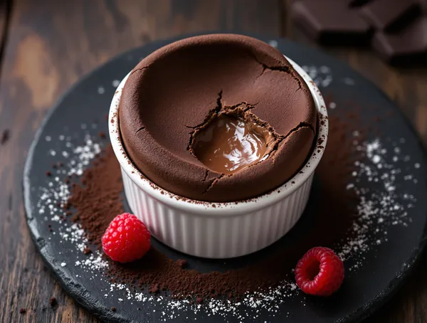 Sufle de ciocolată de post fără ouă