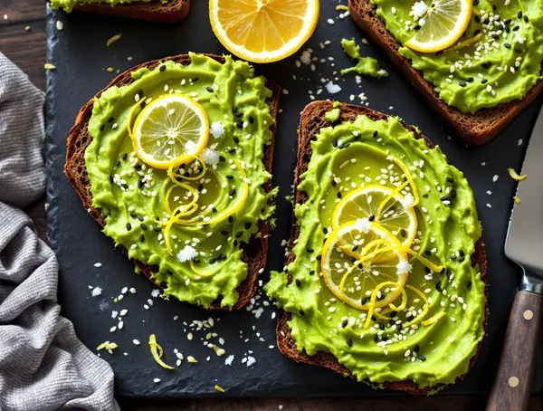 Tartine cu pastă de avocado și semințe de susan