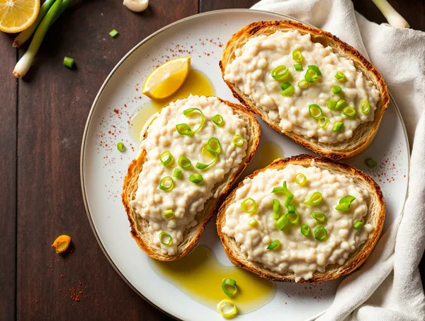 Tartine cu smântână și icre de crap
