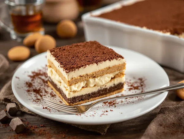 Tiramisu cu mascarpone, espresso și amaretto