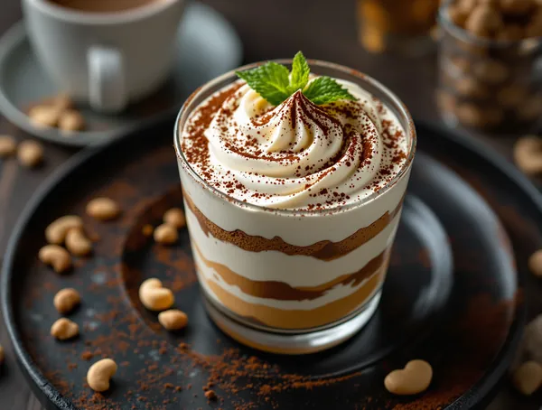 Tiramisu vegan cu cremă de caju