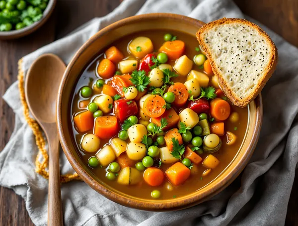 Tocăniță de legume de primăvară cu vin alb