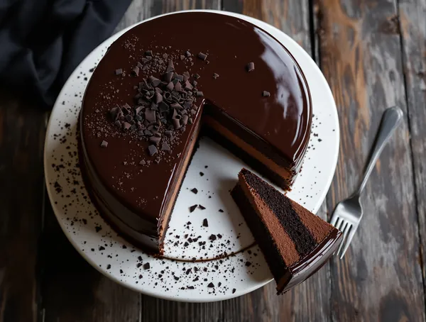 Tort cu mousse de ciocolată neagră